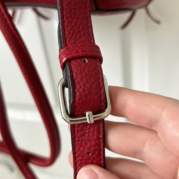 Zara drawstring hobo style backpack with top handles. All leather. - Picture 8 of 16